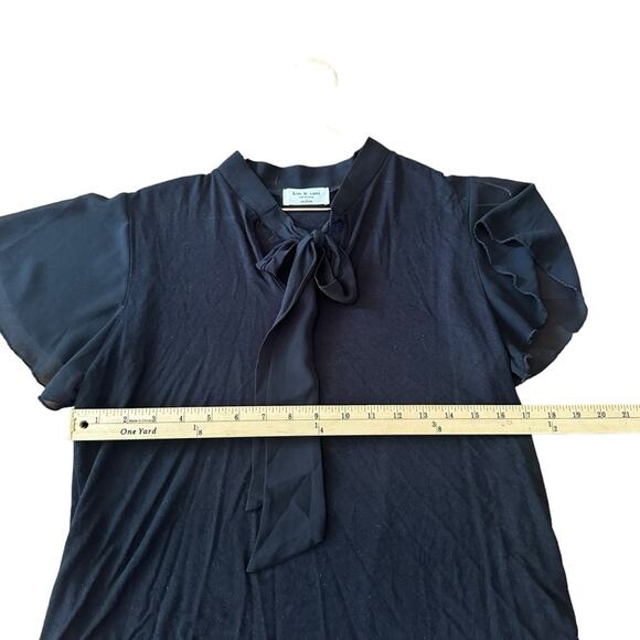 Kim and Cami Los Angeles tie at neck Black Top blouse size medium - Picture 5 of 6